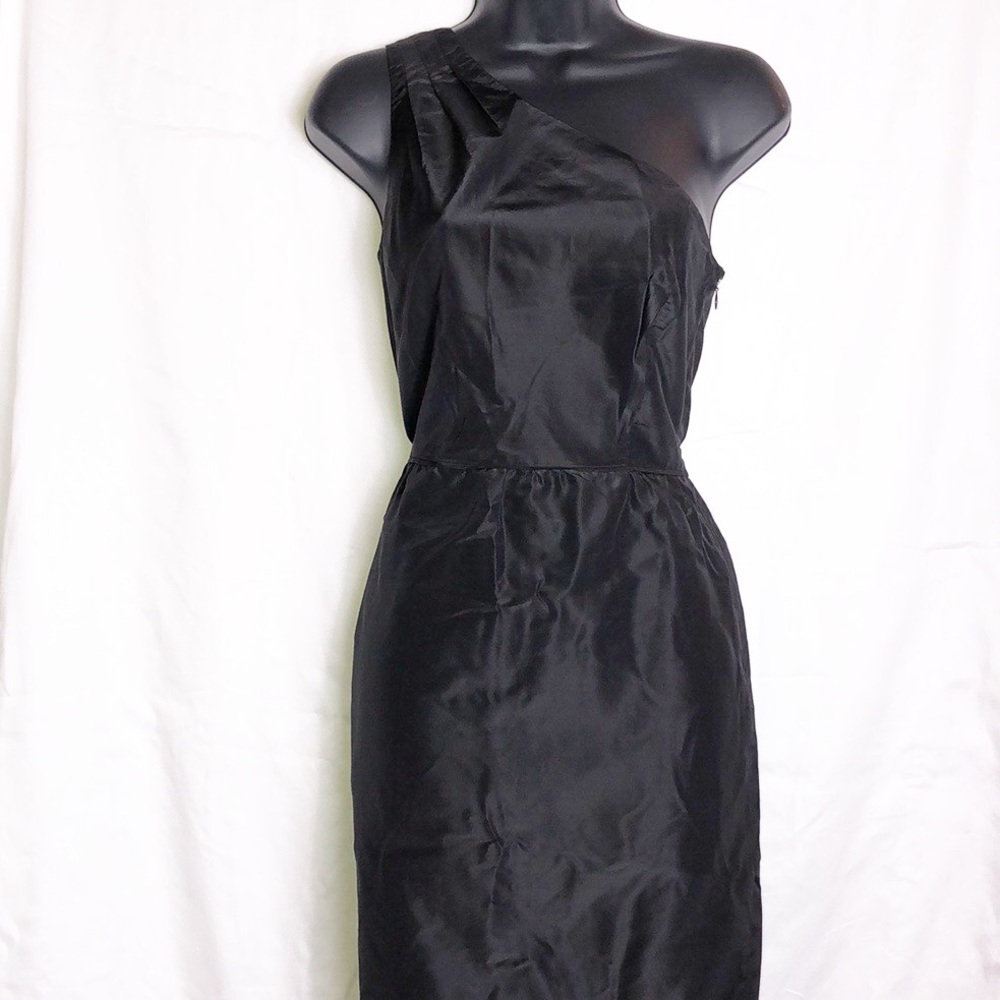 J. Crew One Shoulder Black Dress - Picture 2 of 7